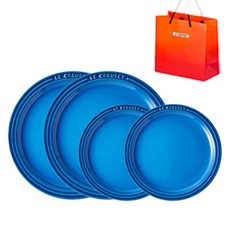 르크루제 원형접시 15cm x 2p 19cm x 2p 쇼핑백S, 마르세유, 1개, 원형접시 15cm x 2p, 19cm x 2p, 쇼핑백S