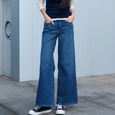 리바이스 여성용 318 쉐이핑 와이드 레그 클레버 걸 청바지 001PZ-0001