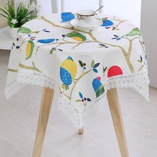 마켓피오 주방 방수 레이스 식탁보, TYPE 1, 110 x 110 cm