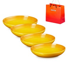 르크루제 파스타 샐러드볼 22cm x 4p 쇼핑백M, 1개, 볼 22cm x 4p, 쇼핑백M, 넥타르