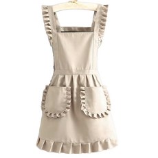 데이소이 러블리 프릴 주방 앞치마 ONE SIZE, 03 베이지, 1개