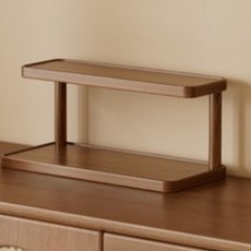 미니멀 데일리 컵 정리 장식장 2단 40 x 14 x 14.5 cm, 월넛