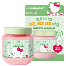 plu 三麗鷗 Hello Kitty 香氛海鹽身體磨砂膏 白麝香, 600g, 1個
