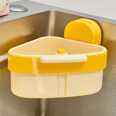 릴리픽 편리한 음식물 쓰레기 버튼분리 배수통 삼각, 옐로우, 1개