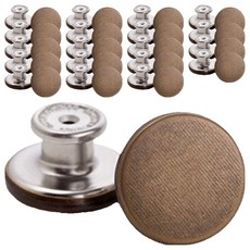 코오미 원클릭 회전 헤드 살 눌림방지 수선 요술단추 17 x 13 mm 6W0127, 20개, 무지 브론즈