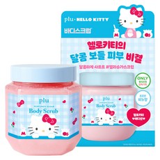 plu 三麗鷗 Hello Kitty 花漾香氛砂糖身體磨砂膏, 510g, 1個