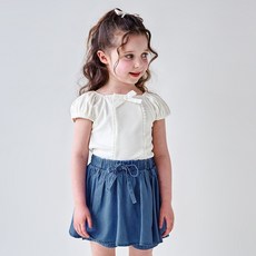 Walton Kids 兒童泡泡袖蝴蝶結鏤空上衣