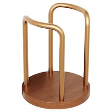 코이드림 주방 업소 원목 스텐 컵걸이, 골드, 1개