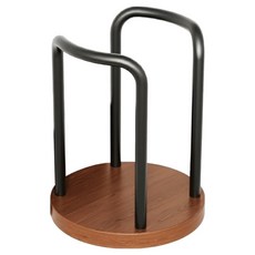 코이드림 주방 업소 원목 스텐 컵걸이, 블랙, 1개