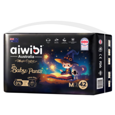 aiwibi 愛薇彼 安撫魔法褲型尿布, 42片, 中碼 (M)