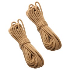 마켓피아 다용도 면 로프 공예 끈 묶음 DIY 10m x 4mm, 7 브라운, 2개