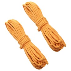 마켓피아 다용도 면 로프 공예 끈 묶음 DIY 10m x 4mm, 22 황금황색, 2개