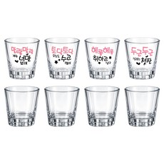 발룬피니 네이처 소주잔 4p + 오늘한잔어때 소주잔 4종 세트, 혼합색상, 1세트