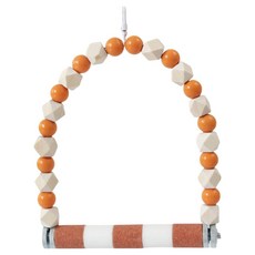 랜보어 앵무새 발톱갈이 스윙 스탠드횃대, 오렌지, 1개