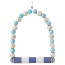 랜보어 앵무새 발톱갈이 스윙 스탠드횃대, 블루, 1개