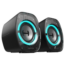 에디파이어 블루투스 데스크탑 PC 게이밍 스피커 RGB 4W, 블랙, G1000 II