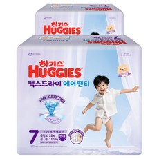 하기스 맥스드라이 에어 팬티형 기저귀 남여공용 특점보, 7단계, 56매