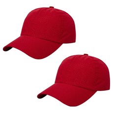 바른픽 러닝 모자 남자 메쉬 대두 캡, 레드, 2개