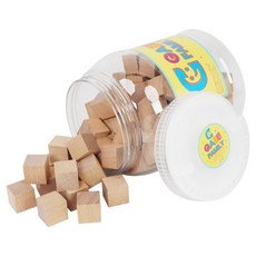 GabeFamily Keunsol 原木堆疊積木 高級款 2.5cm 100入 + 收納桶套組 KS0157