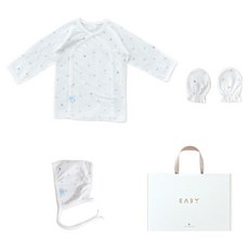 베이비앤아이 신생아용 하트 메쉬 배냇저고리 + 모자 + 손싸개 선물세트