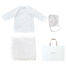 BABY&I 新生兒用愛心網眼蝴蝶衣 + 包巾 + 帽子套組