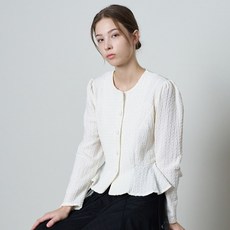 미니멈 여성용 에브리데이 페미닌 프릴 라인 긴팔 블라우스 EB3BA046D