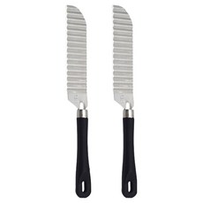 리온주방 스텐27종 웨이브 묵칼, 혼합색상, 2개