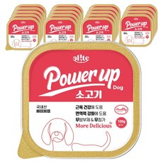 엘릿 강아지 파워업 주식 사각캔, 100g, 소, 20개