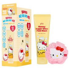 플루 산리오 헬로키티 허니 슈가 글로우 필 마스크 + 샤워볼 세트, 허니 슈가 글로우 필 마스크 100g