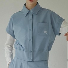 HALEY 여성용 오버숄더 셔츠 베스트 점퍼 HFBWV1403