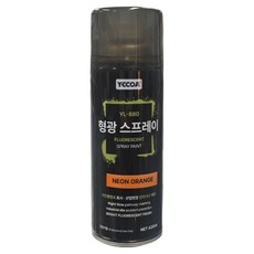 예코아 형광 스프레이 페인트, 네온 오렌지, 420ml, 1개