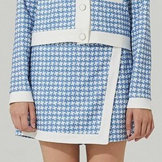 HALEY 女款千鳥格裹身裙式短褲 HF-WS1321