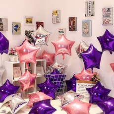 Steadial 家庭派對 生日派對 裝飾氣球 20入組 星星, 混合, 1套