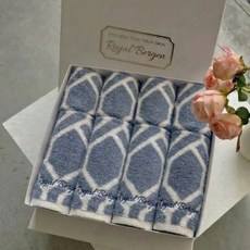 RoyalBergen 頂級竹纖維鑽石光澤面巾4入+手巾4入組