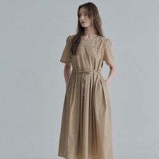 ab.f.z 女款腰部蝴蝶結綁帶百褶尼龍短袖連身裙 LSA2MO36