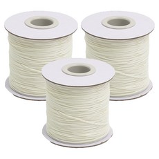 마켓피아 매듭 팔찌 마크라메실 공예 끈 0.5mm x 10m, 화이트, 3개