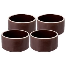 MAISON OBJET 尹陶瓷 可堆疊 韓國製 醬料碗, 4個, 深棕色
