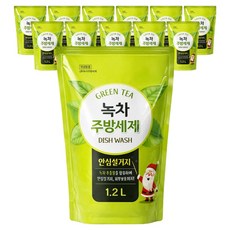 Santa 綠茶廚房洗潔精, 12個, 1.2L