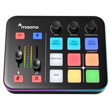 마오노 RGB 블루투스 오디오 게이밍 방송용 스트리밍용 인터페이스, 블랙, G1 NEO