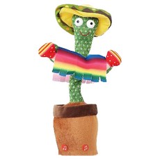 다다랜드 말하는 선인장 볼륨조절 작동인형, 볼륨 마라카스 선인장, 1개, 35cm