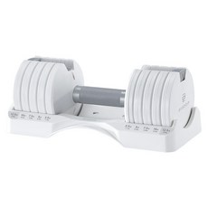 BYZOOM FITNESS Pure 調整啞鈴 白色, 1個, 5.67kg