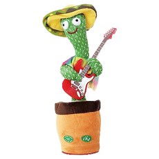 다다랜드 말하는 선인장 볼륨조절 작동인형, 볼륨 기타 선인장, 1개, 35cm