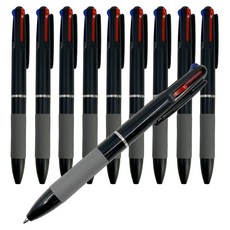 리드홈 잘써지는 소프트 고급 3색 볼펜 0.7mm, 블랙, 10개