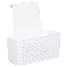 라임리빙 주방 욕실 다용도 걸이형 수납 바구니, 화이트, 1개