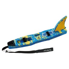 ATUNAS 歐都納 水上漂橫渡專用浮標 + 尾鰭手寫板 鯊魚鰭 2938R, 寶藍新黃大理紋色