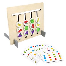 雙面彩色形狀配對拼圖 紅色 藍色 黃色 綠色