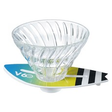 HARIO 好璃奧 V60衝浪玻璃濾杯 1-4杯 VSB-02-TF 熱帶魚, 單品, 1個, 480ml