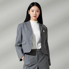 HALEY 女款後開衩鈕扣撞色設計夾克 HF-WJ1306