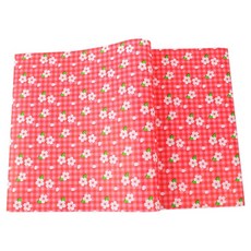 아이엔피 체크블라썸 식품포장 코팅 페이퍼 핑크 35 x 25 cm, 100개, 1개입