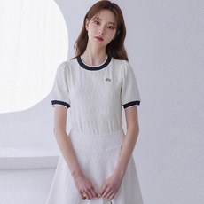 HALEY 女款緹花泡泡袖短袖T恤 HSCKT1124